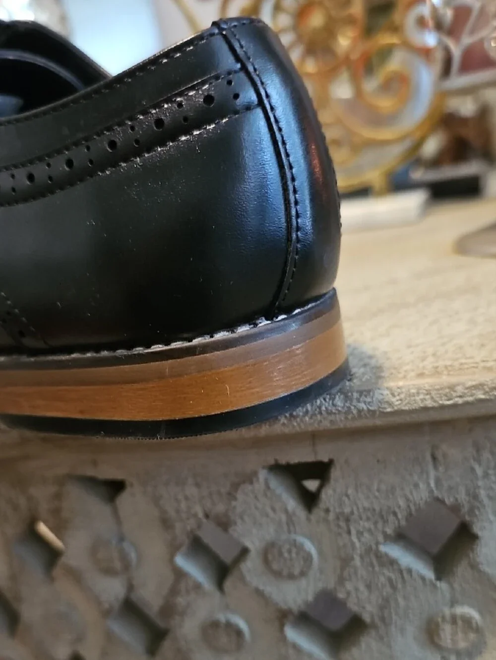 Stacy Adams Black Leather Oxford Dress Shoes